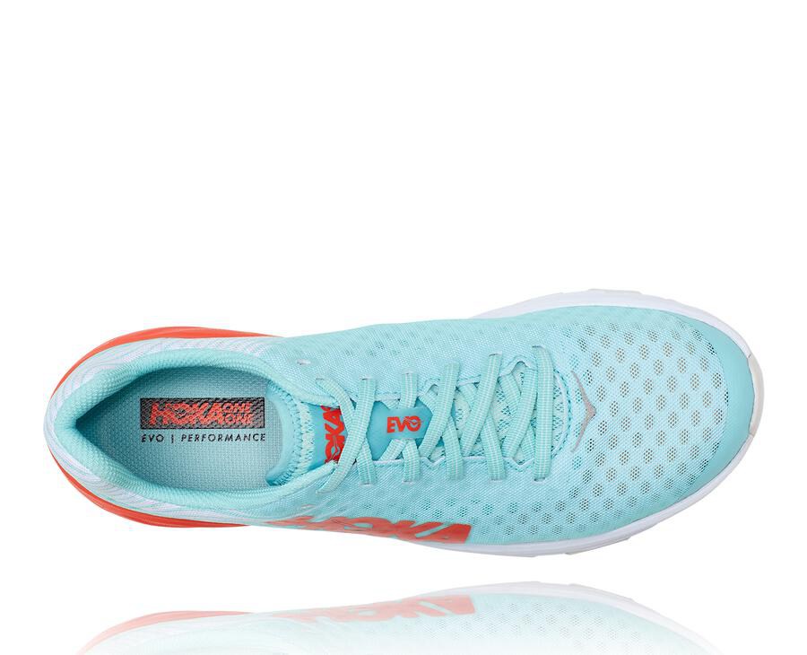 Hoka One One Mens Running Shoes - EVO Carbon Rocket - Blue - SJXN29301